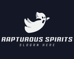 Ghost Scare Haunted logo design