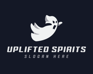 Ghost Scare Haunted logo design