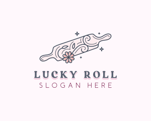 Rolling Pin Floral Baker logo design