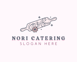 Rolling Pin Floral Baker logo design