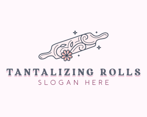 Rolling Pin Floral Baker logo design