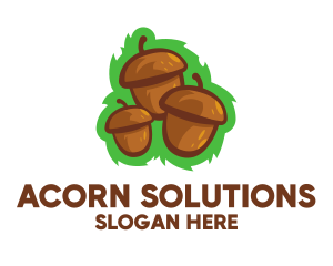 Three Acorn Nuts logo design