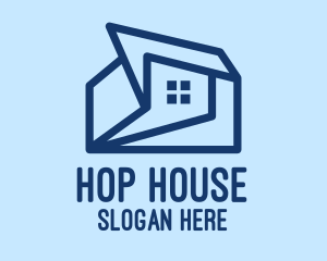 Blue Minimalist House  logo design