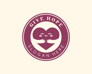 Heart Love Hug logo design
