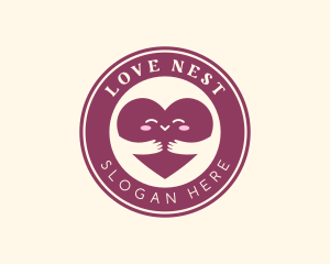 Heart Love Hug logo design