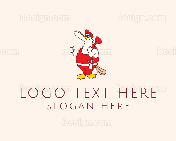 Plunger Platypus Plumber Logo