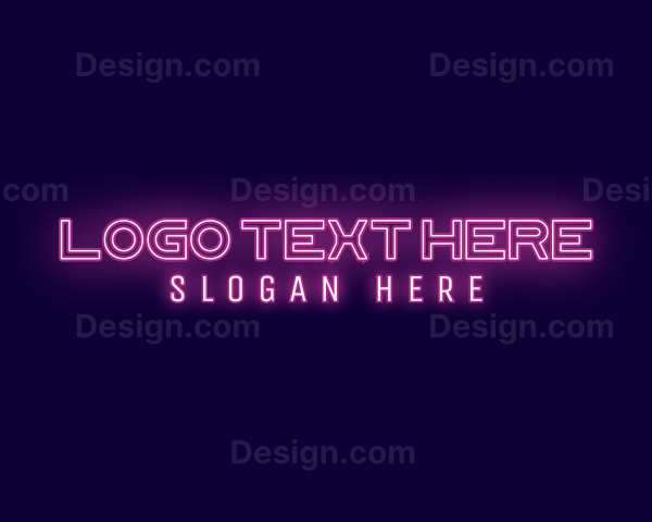 Futuristic Neon Glow Logo