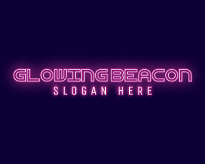 Futuristic Neon Glow logo design