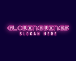 Futuristic Neon Glow logo design