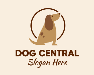 Brown Pet Dog Sitting logo design