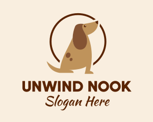 Brown Pet Dog Sitting logo design