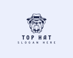 Hat Bulldog Pet logo design