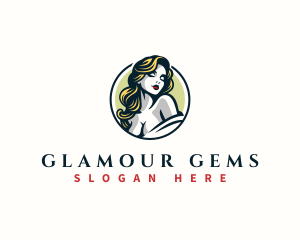 Retro Woman Beauty logo design