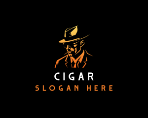 Detective Spy Smoking logo design