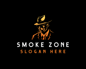 Detective Spy Smoking logo design