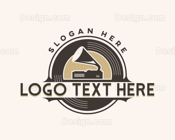 Vinyl Gramophone Music Logo