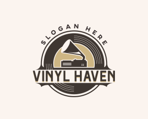 Vinyl Gramophone Music logo