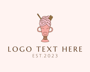 Ice Cream Dessert Woman logo