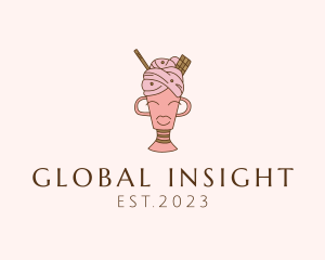 Ice Cream Dessert Woman logo