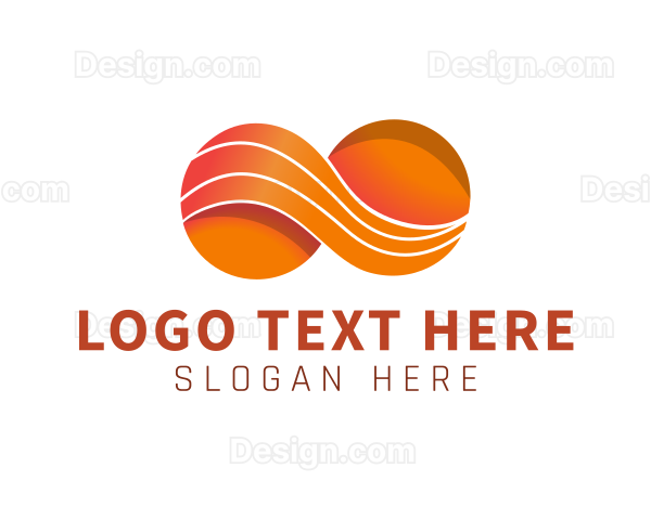 Gradient Wavy Infinity Loop Logo