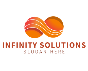 Gradient Wavy Infinity Loop  logo design