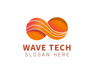 Gradient Wavy Infinity Loop  logo