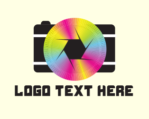 Camera - Rainbow Camera Shutter logo design