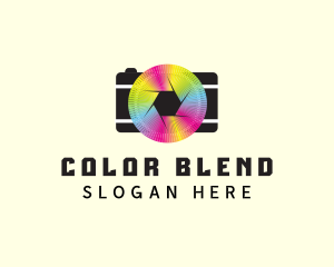 Rainbow Camera Shutter logo design