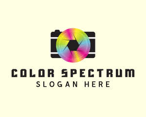 Rainbow Camera Shutter logo design