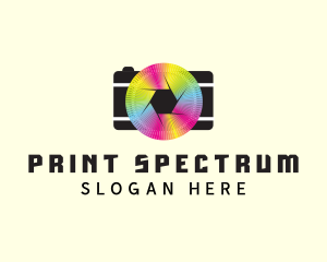 Rainbow Camera Shutter logo design