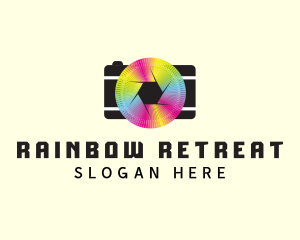 Rainbow Camera Shutter logo design