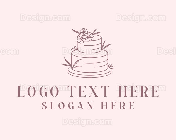 Wedding Cake Dessert Logo