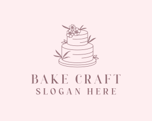 Wedding Cake Dessert logo design