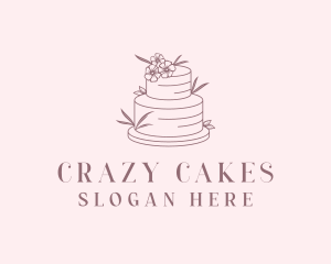 Wedding Cake Dessert logo design