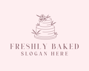 Wedding Cake Dessert logo design