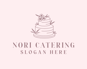 Wedding Cake Dessert logo design