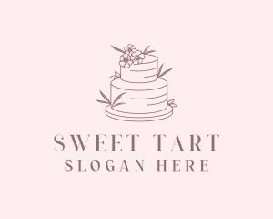 Wedding Cake Dessert logo design