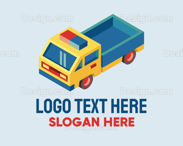 3D Open Bed Truck Logo