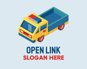 3D Open Bed Truck logo design