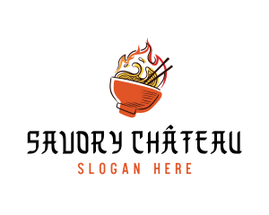 Hot Bowl Ramen Noodles logo design