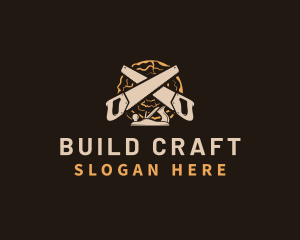 Saw Wood Crafting logo design