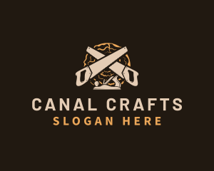 Saw Wood Crafting logo design