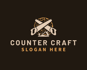 Saw Wood Crafting logo design