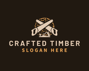 Saw Wood Crafting logo design