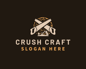 Saw Wood Crafting logo design