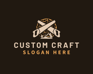 Saw Wood Crafting logo design