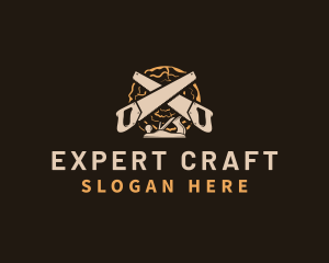 Saw Wood Crafting logo design