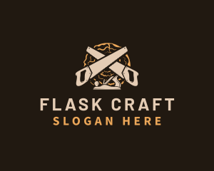 Saw Wood Crafting logo design