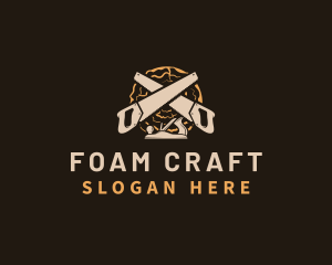 Saw Wood Crafting logo design