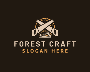 Saw Wood Crafting logo design